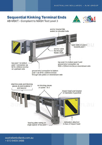 Sequential Kinking Terminal Ends - Australian Bollards - barriers, W-Beam system by Armco Railing - Australian Bollards  