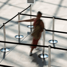 Load image into Gallery viewer, Tensile Retractable Belt Barrier - Belt Stanchions - COVID-19 Range, crowd control stanchions, tensile retractable belt barrier - Australian Bollards