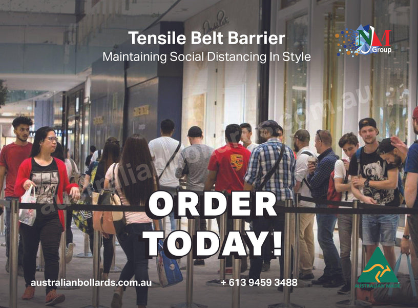 Sustaining social distancing with Tensile Retractable Belt Barriers