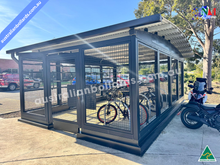 Load image into Gallery viewer, Ned Kelly PeaPod Parkiteer Bike Shelter
