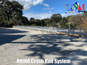 Rhino Crash Rail System - barriers, crash rail containment barriers, custom made, Parking Barriers - Australian Bollards  