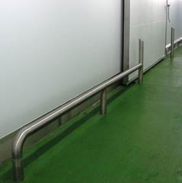Stainless Steel Bump Rails - Factory/Warehouse Type - stainless steel bump rails - Australian Bollards  
