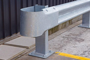 Armco Single Railing W-Beam Railing - Bullnose End - Australian Bollards - Bollard Supplier ...